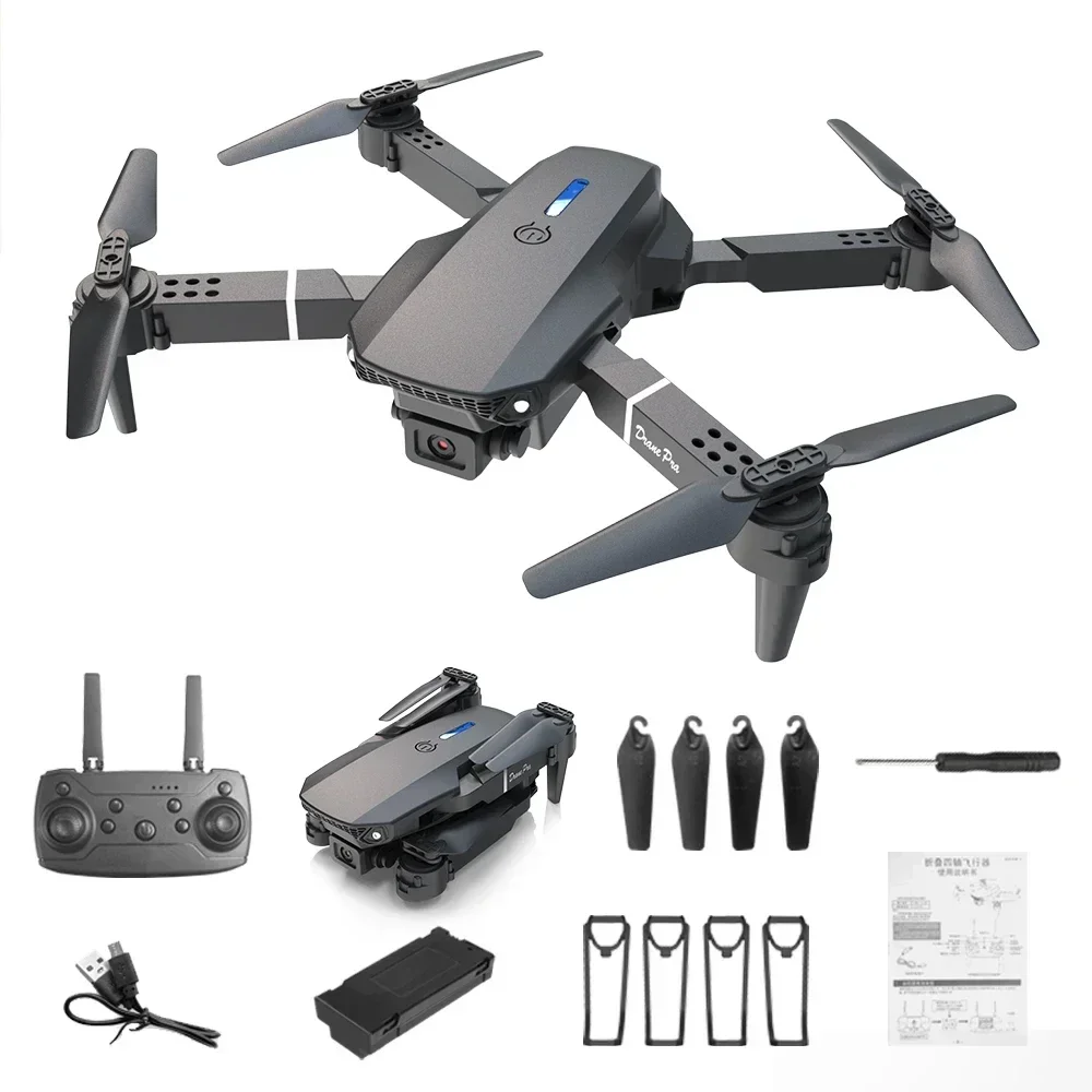4K HDカメラ搭載 E88ミニドローン WiFi FPV  - Drone Kit Tricopter のレビューと価格