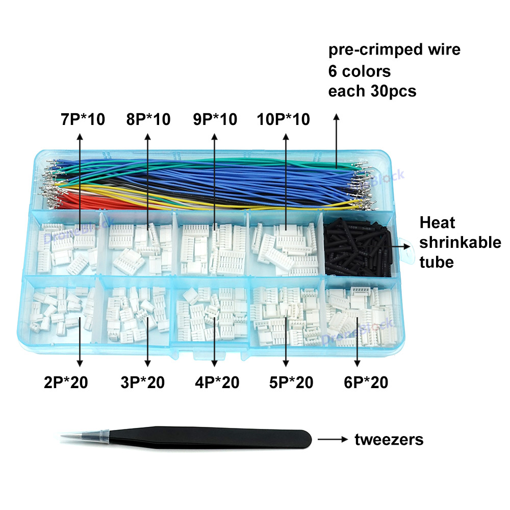 Jstghコネクタおよび事前に配線されたシリコンケーブル、j - Drone Kit Hexacopter のレビューと価格