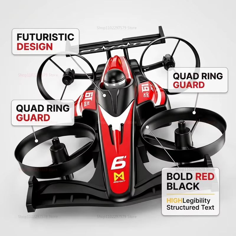 新型RCドリフトレーシングカー プロ仕様 空中・地上両用クア - Drone Kit Tricopter のレビューと価格