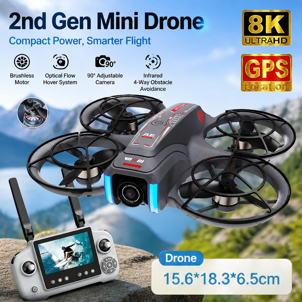 AE21ミニドローンおもちゃ 8K HDデュアルカメラ Wi - Drone Kit Professional のレビューと価格